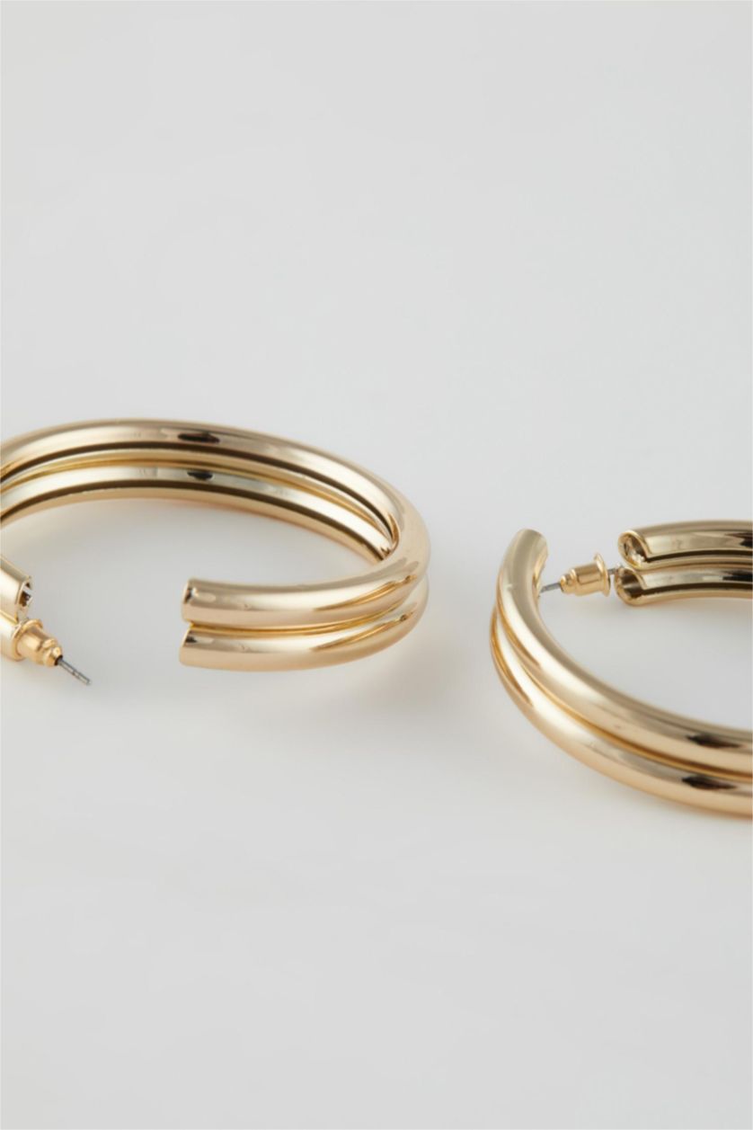 FEMME Altın Boucles d'oreilles créoles dorées pour femme