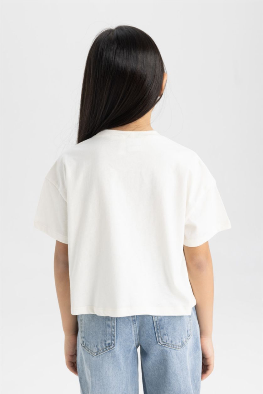 بنات بيج فاتح تيشيرت بناتي نص ردن من سنوبي