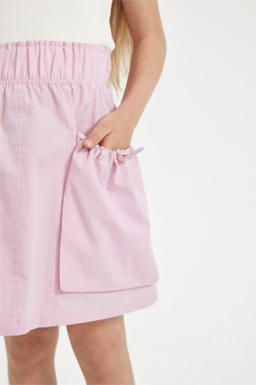 Girls & Teens Light Pink Girl Pocket Poplin Skirt