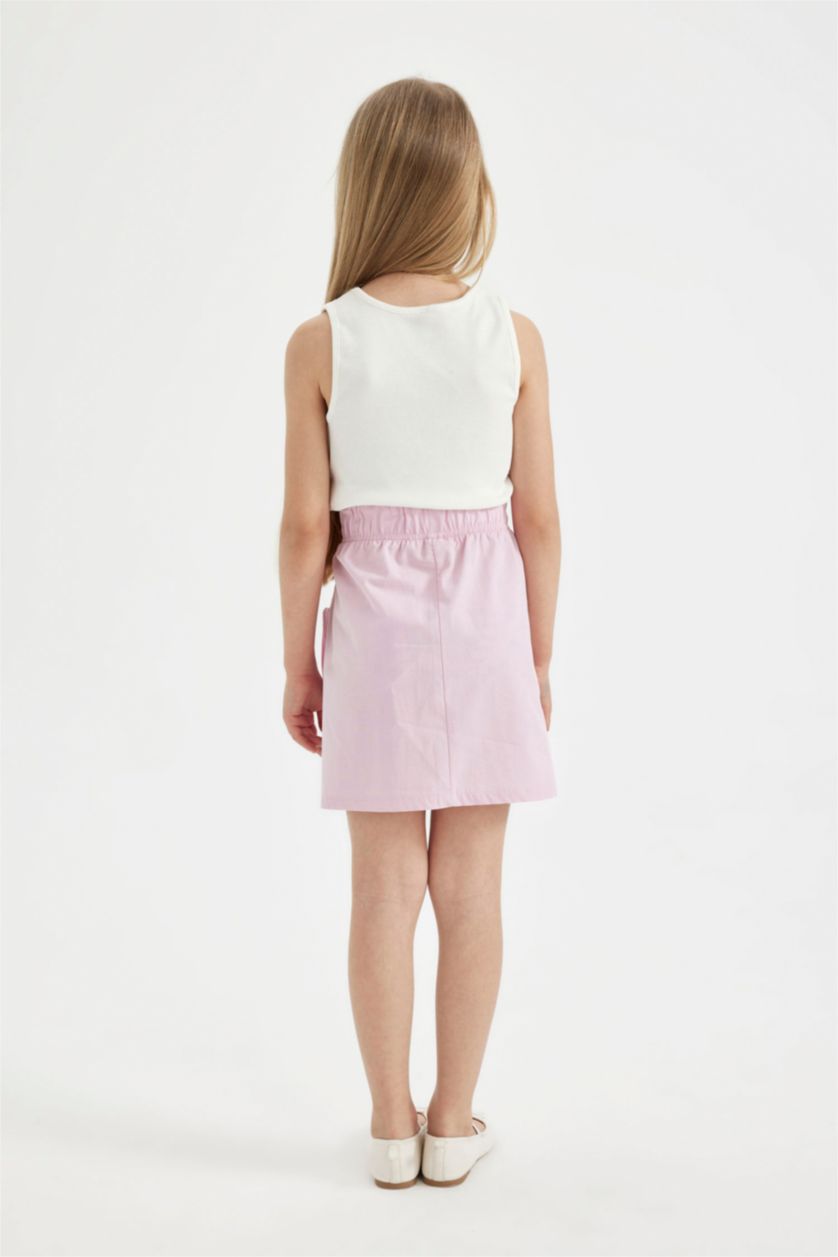 Girls & Teens Light Pink Girl Pocket Poplin Skirt