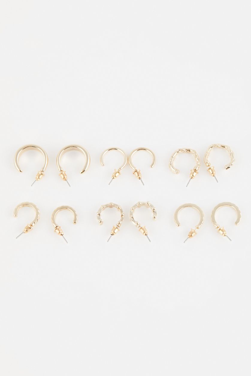 حريمي GOLD حلق حريمي ذهبي دائري - 6 قطع