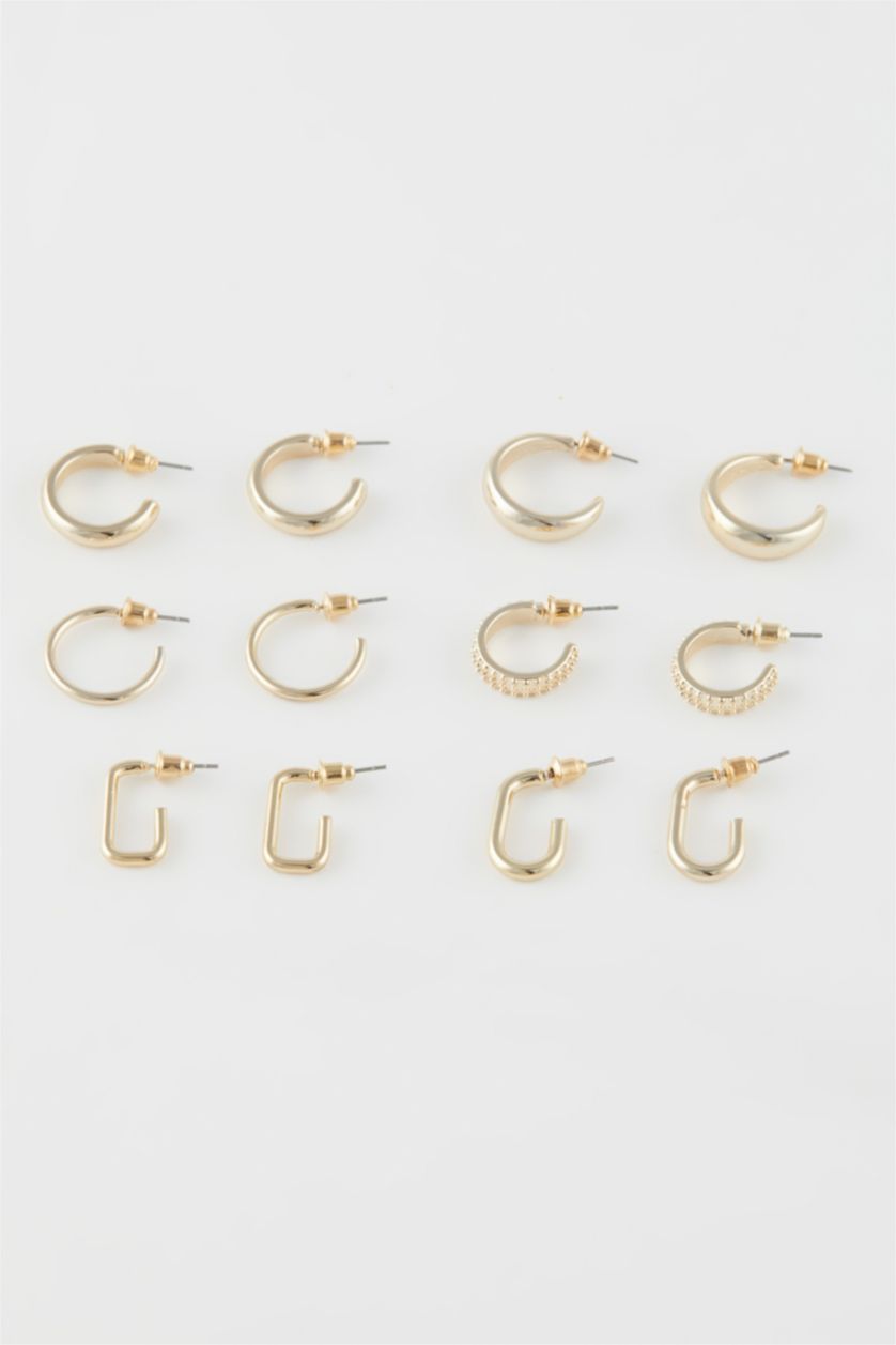 حريمي GOLD حلق حريمي ذهبي غير لامع - 6 قطع