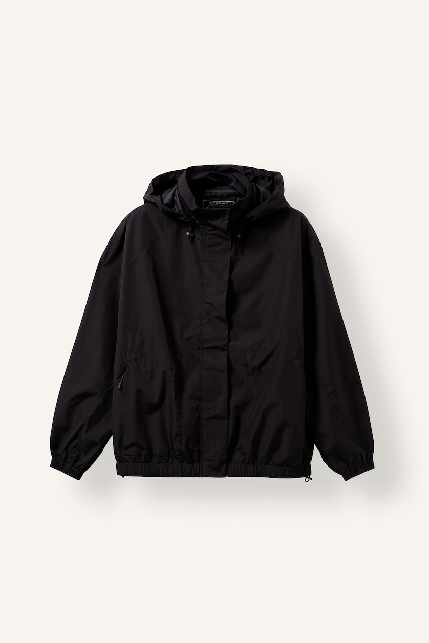 Женщины Черный Дождевик Regular Fit