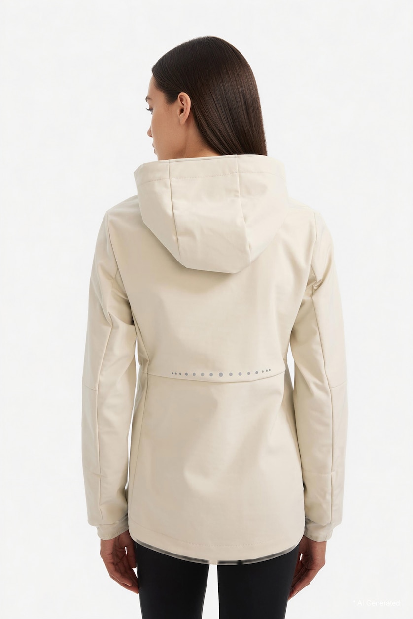 Woman Stone DeFactoFit Waterproof Softshell Slim Fit Hooded Seasonal Rain Jacket