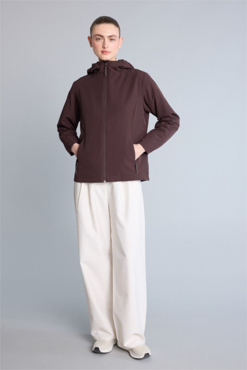 Women Brown Zipper
