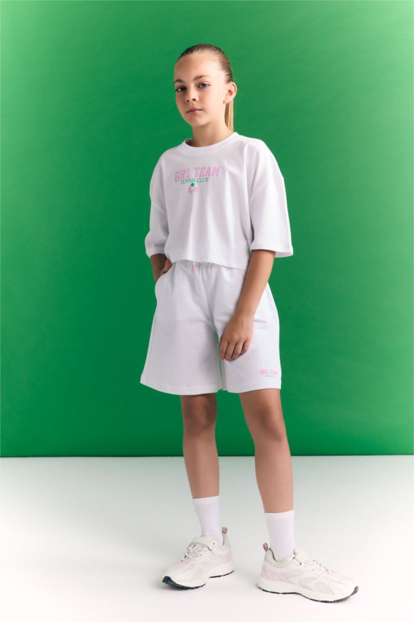GIRLS & TEENS VIOLET WHITE Girl Shorts