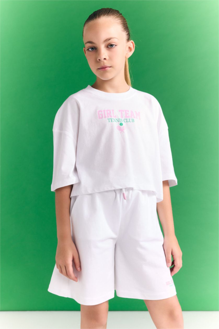 GIRLS & TEENS VIOLET WHITE Girl Shorts