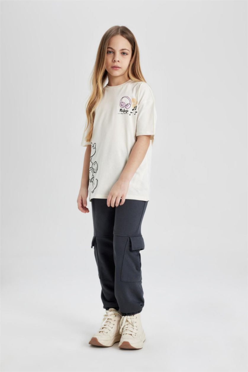 FILLES Anthracite Pantalon de Jogging avec poches cargo, taille et poignets élastiqués pour Fille