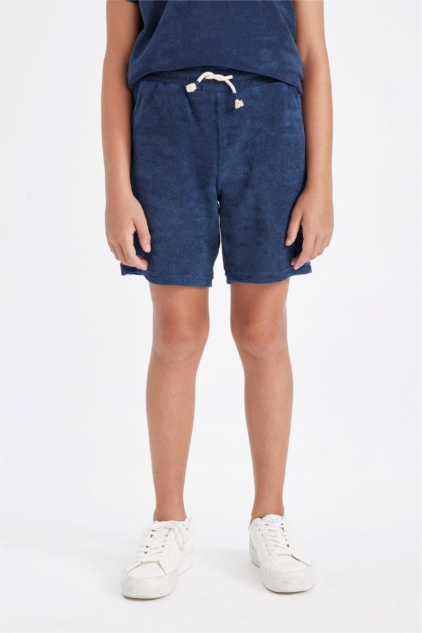 أولادي نيلي شورت اولادي من قماش المنشفة قصة عادية