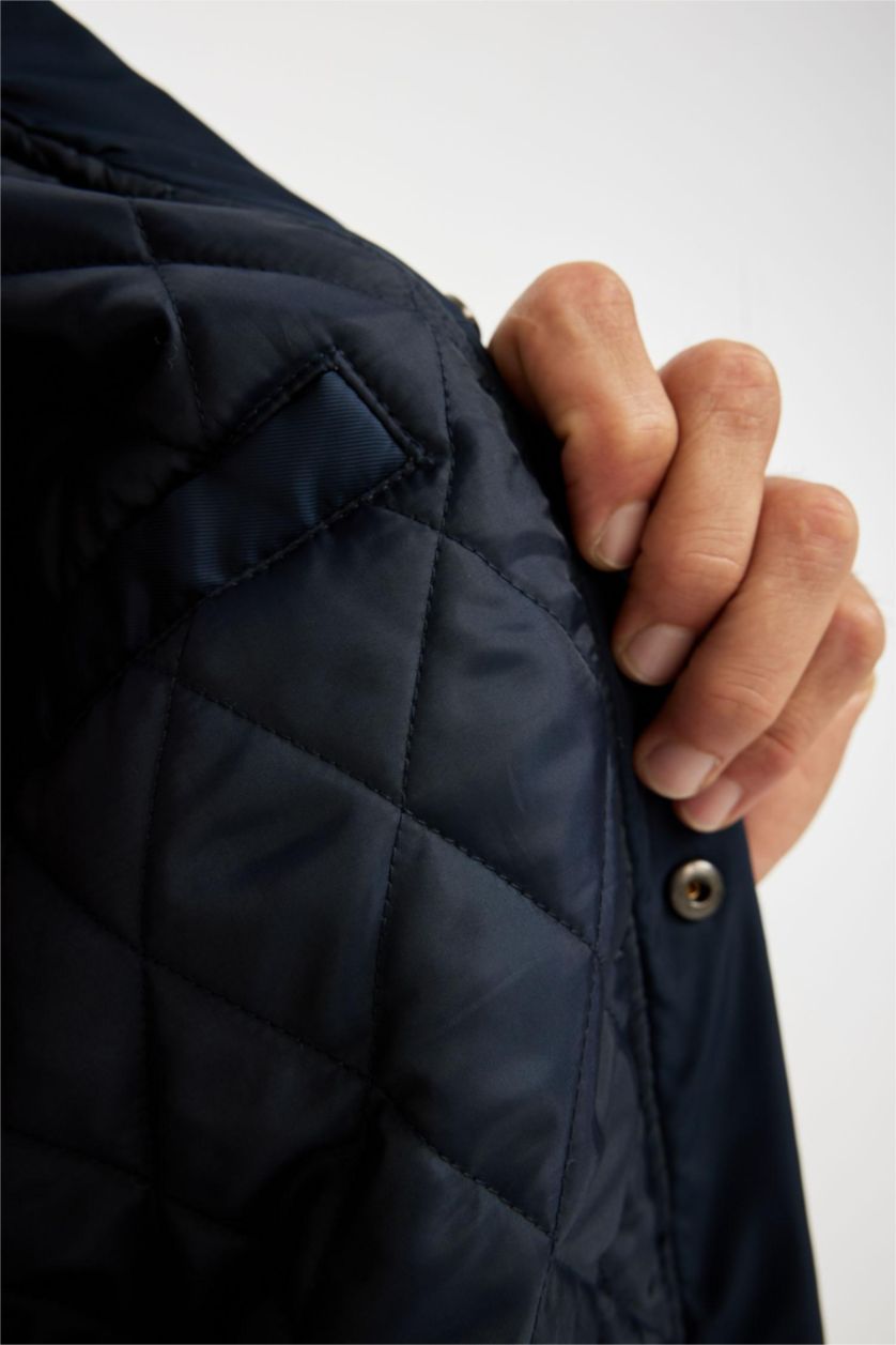 MAN NAVY Oversize Fit College Collar Bomber Jacket