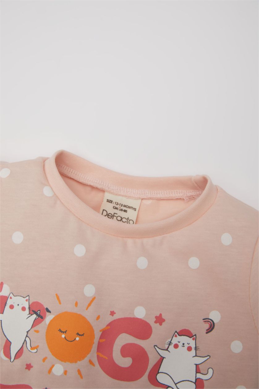 BABY GIRL Pink Baby Girl Polka Dot Cotton 2 Piece Pajama Set