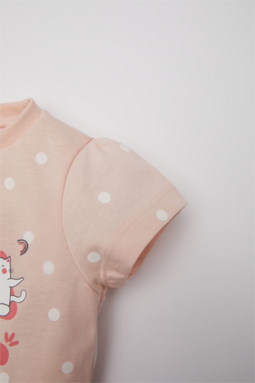 BABY GIRL Pink Baby Girl Polka Dot Cotton 2 Piece Pajama Set
