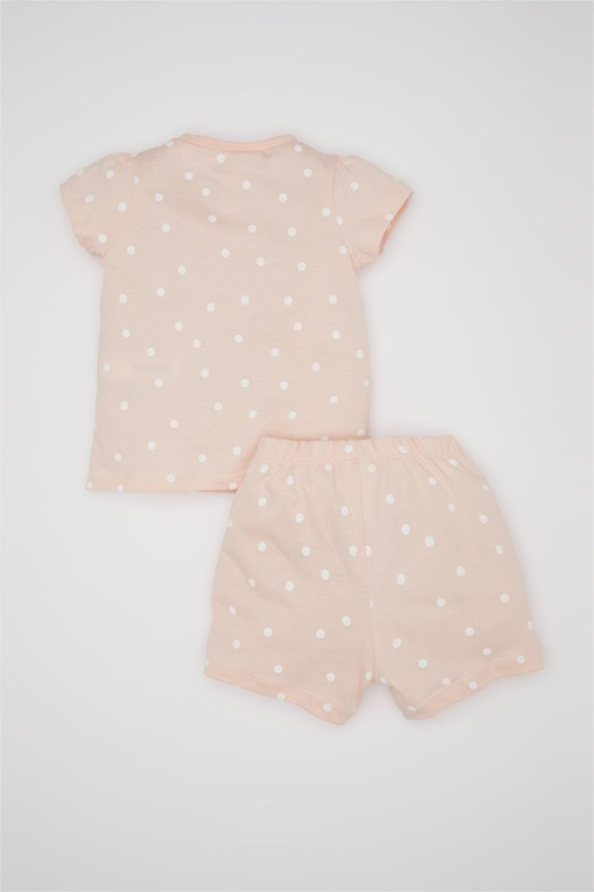 BABY GIRL Pink Baby Girl Polka Dot Cotton 2 Piece Pajama Set