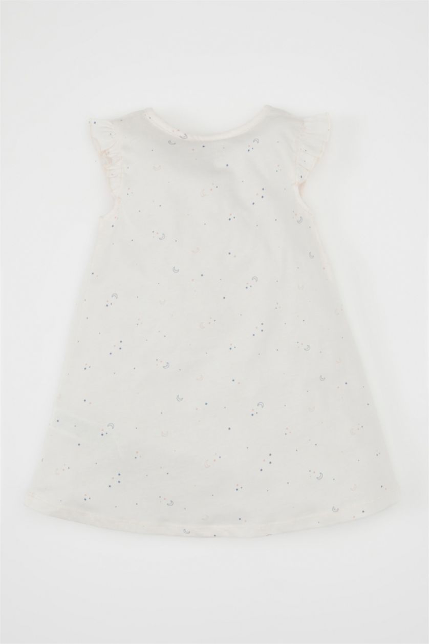 Kız Bebek Açık Pembe Yıldız Desenli Penye Pijama Takımı Kız Bebek