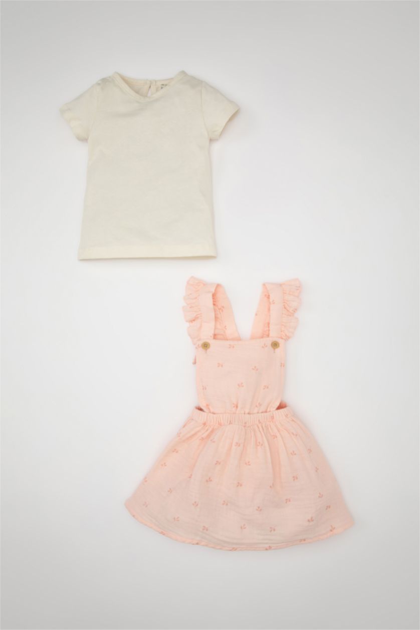 Малыши девочки Светло-розовый Комплект из 2-х вещей с принтом для малышей девочек