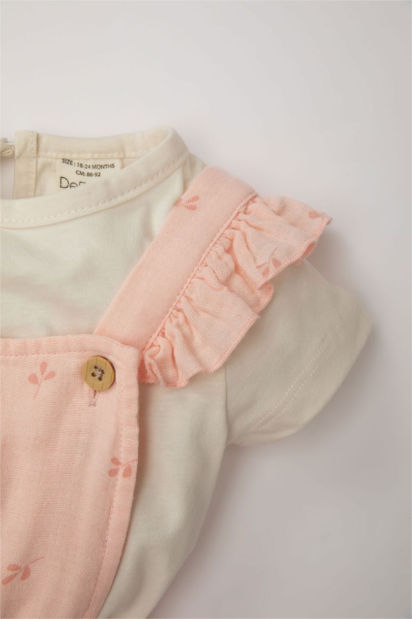 Малыши девочки Светло-розовый Комплект из 2-х вещей с принтом для малышей девочек