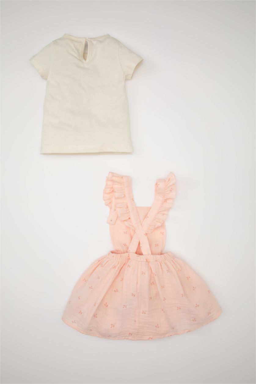 Малыши девочки Светло-розовый Комплект из 2-х вещей с принтом для малышей девочек
