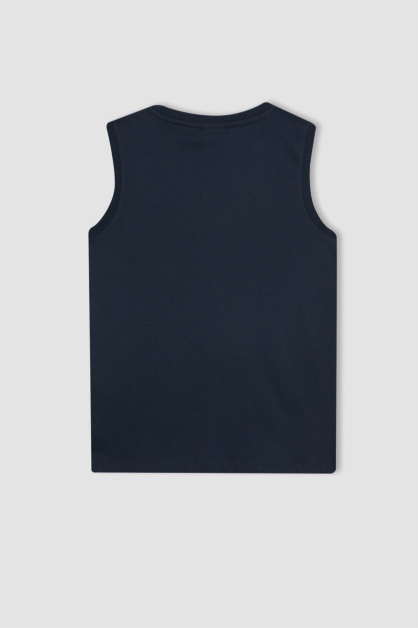 GARÇONS Gris Clair Débardeur Coupe Régulière Col Ras Du Cou pour Garçon