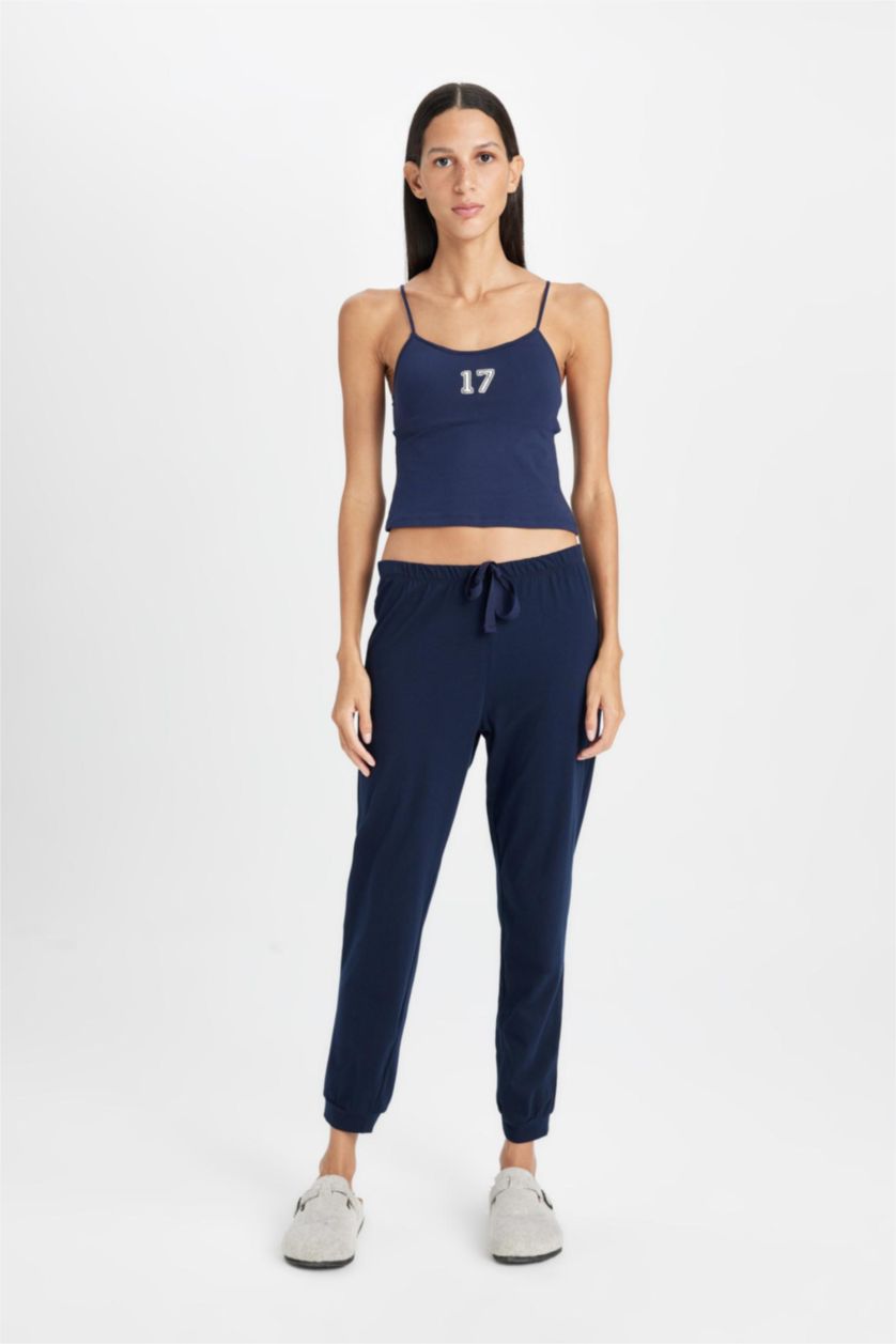 نساء كحلي ديباردور مطبوع بحمالات رقيقة من Fall in Love