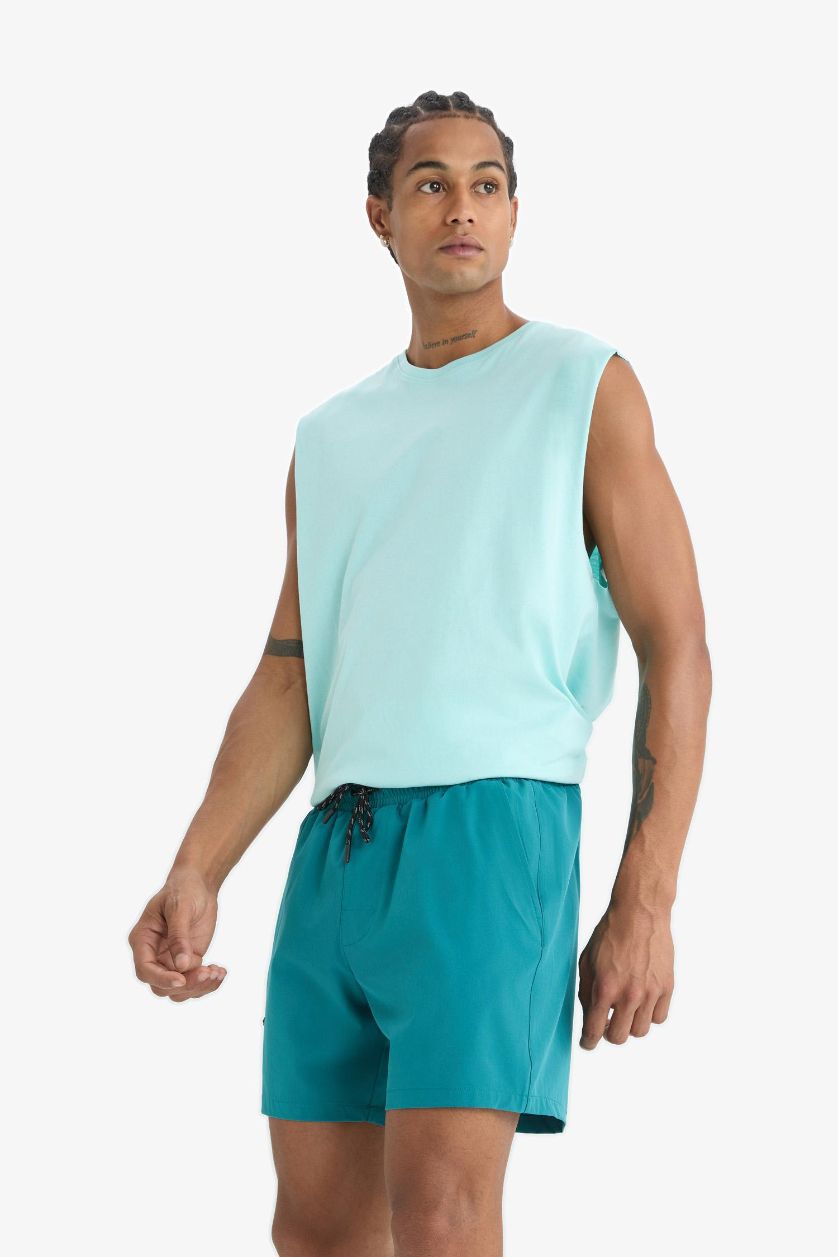 رجالي أخضر شورت بحر قصير أخضر من DeFactoFit