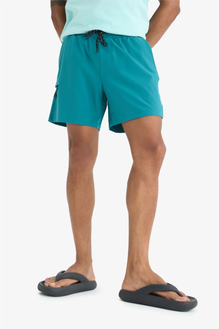 HOMME Vert Short De Bain Tissé