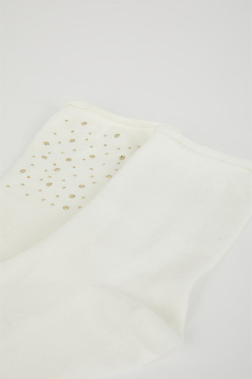 حريمي بيج فاتح شرابات طويل حريمي قطن - قطعتين