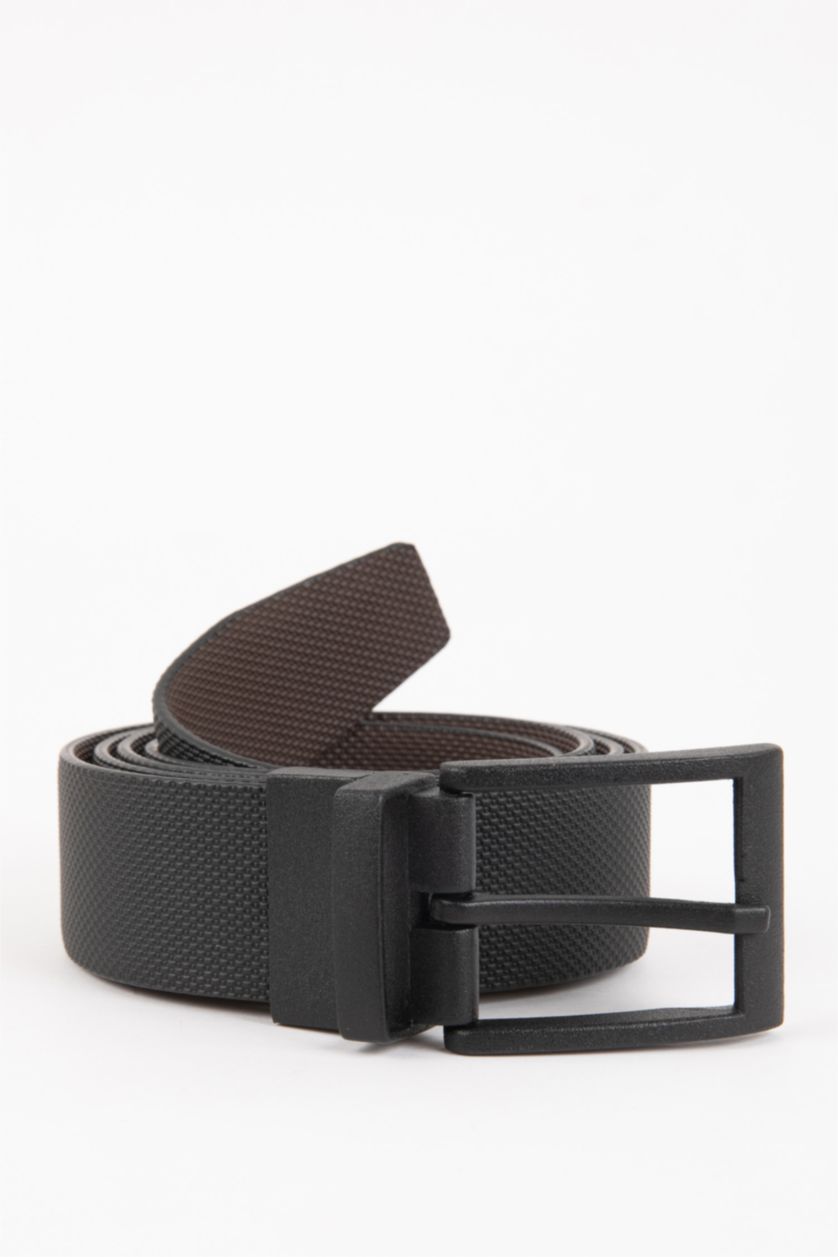 HOMME Karma Ceinture Classique Réversible en Simili-Cuir Avec Boucle Rectangulaire pour Homme