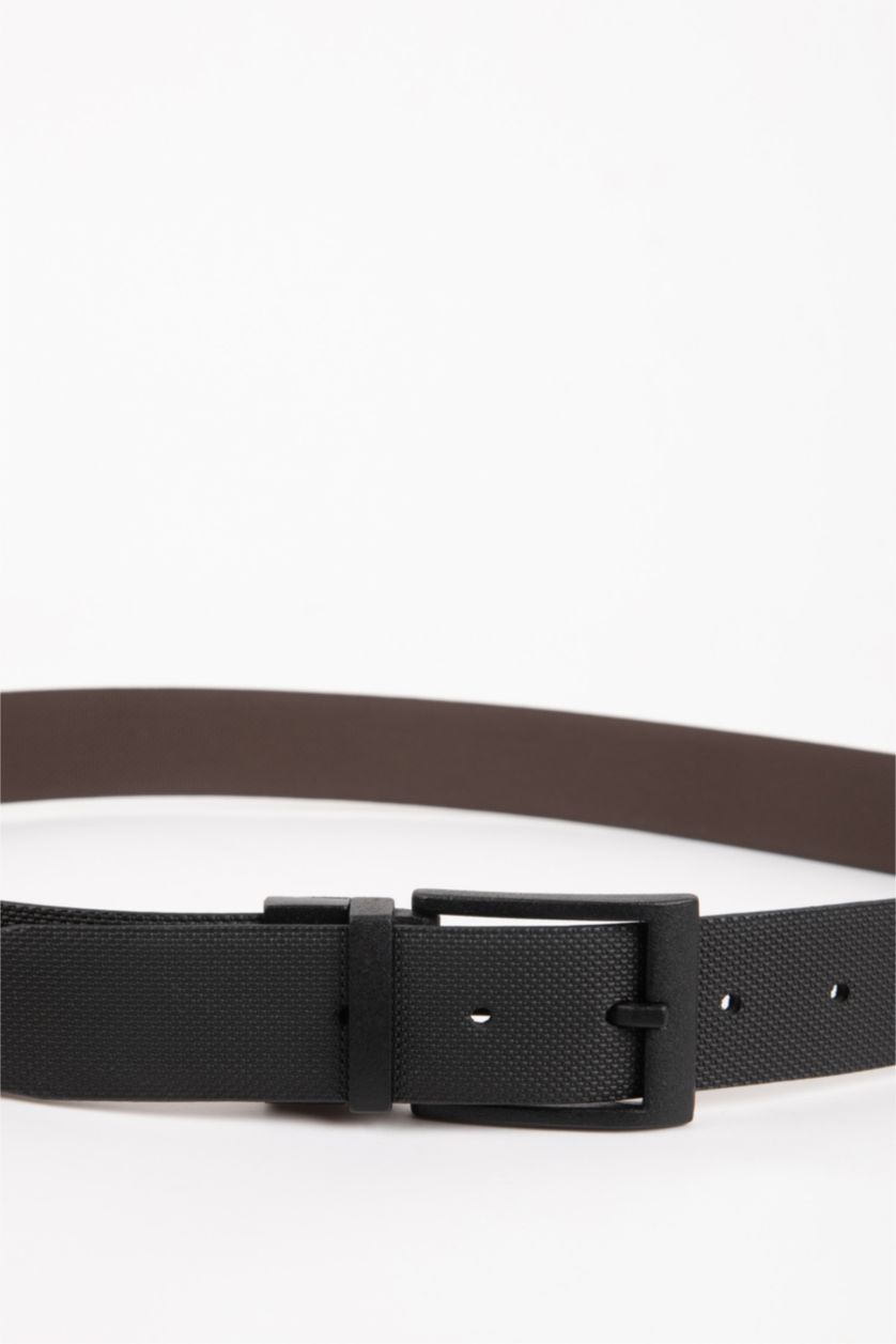 HOMME Karma Ceinture Classique Réversible en Simili-Cuir Avec Boucle Rectangulaire pour Homme