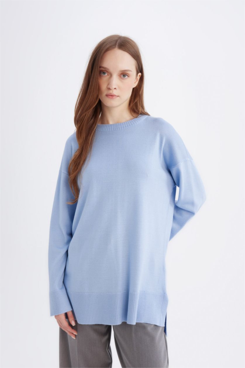 WOMAN Blue Regular Fit Tunic