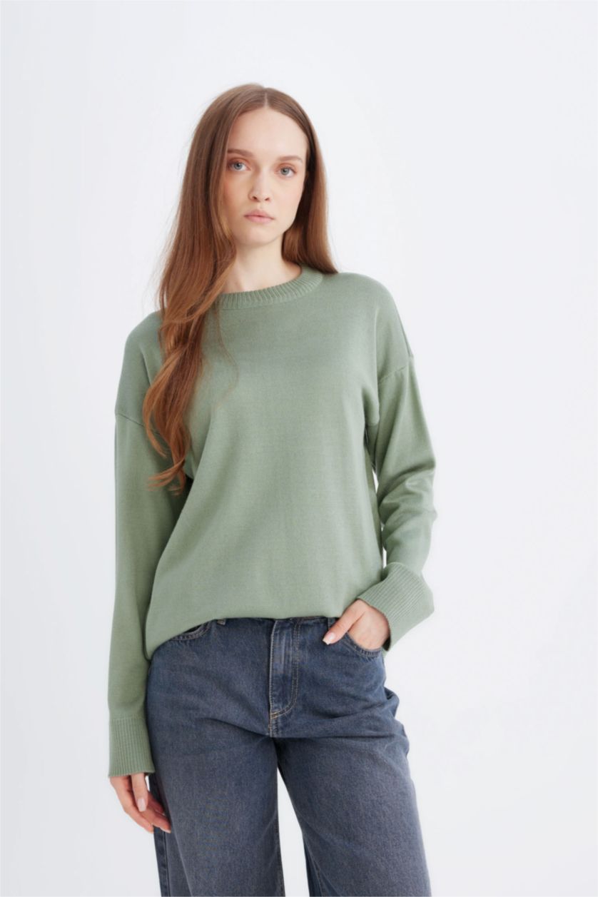 WOMAN Mint Regular Fit Crew Neck Tunic