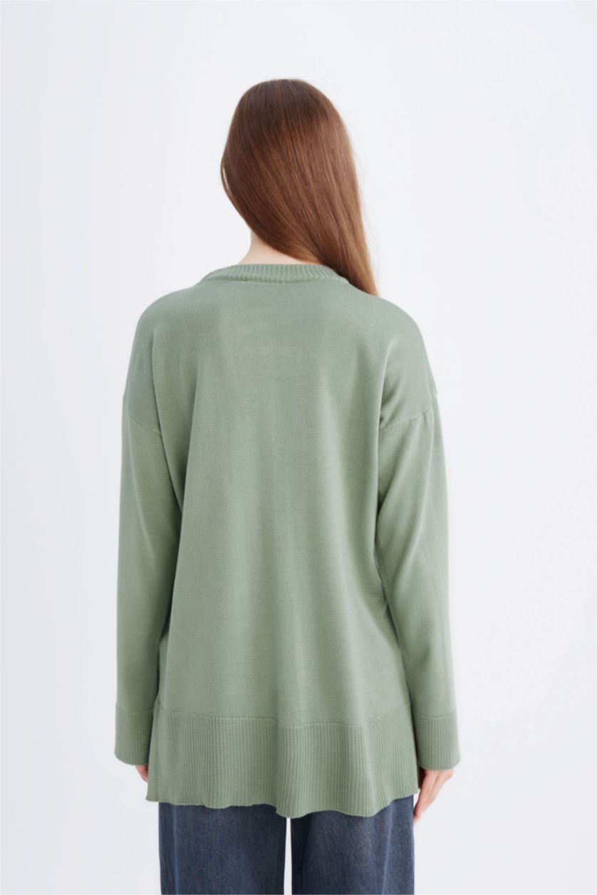 WOMAN Mint Regular Fit Crew Neck Tunic