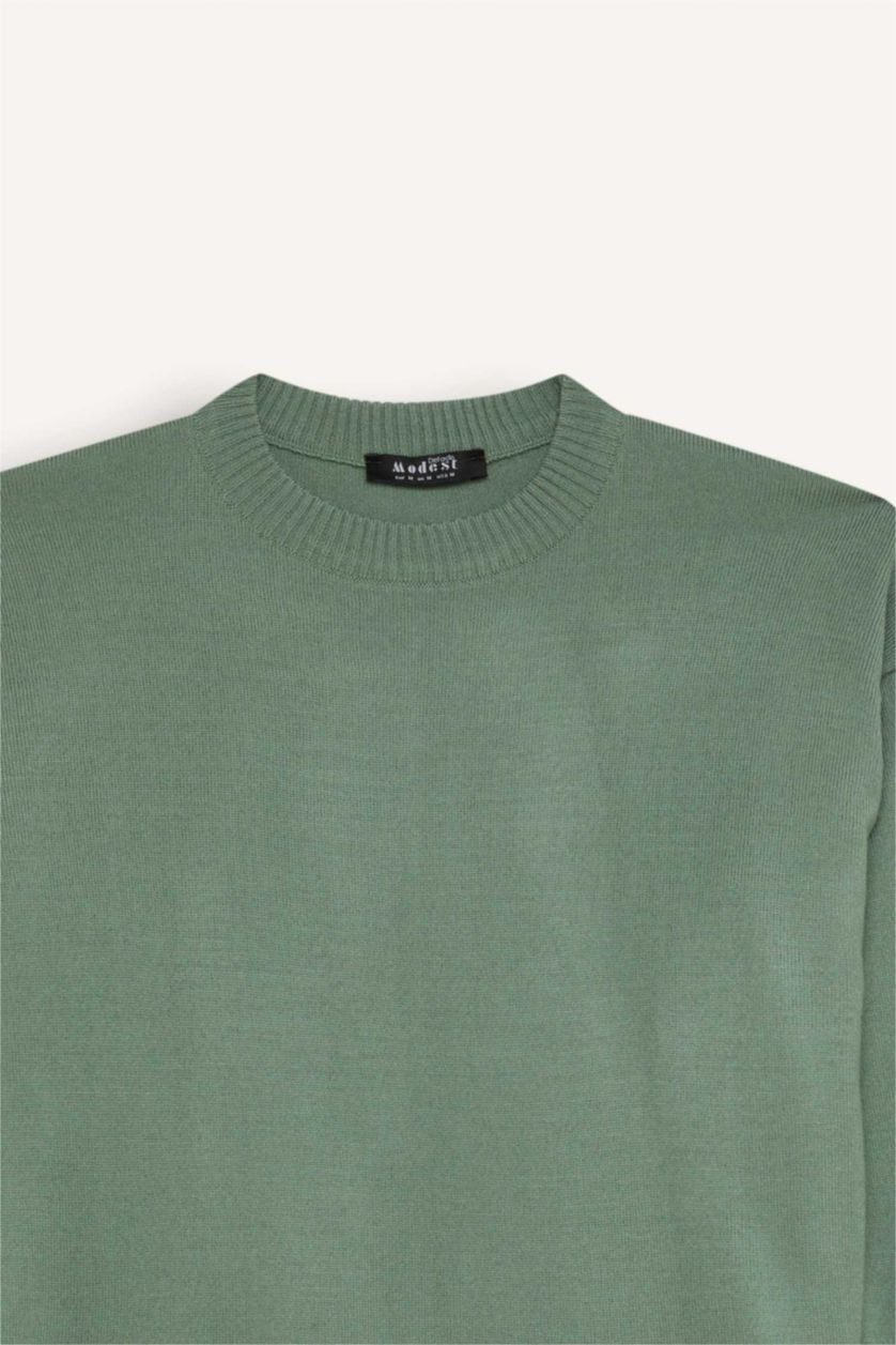 WOMAN Mint Regular Fit Crew Neck Tunic