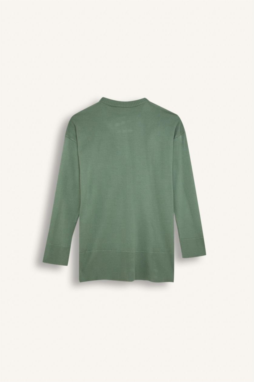 WOMAN Mint Regular Fit Crew Neck Tunic
