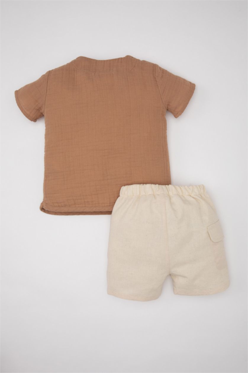 BABY GIRL Vison Baby Boy Muslin Short Sleeve T-Shirt Shorts 2 Piece Set