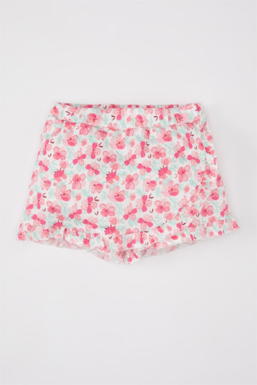 BABY GIRL Pink Baby Girl Flower Shorts
