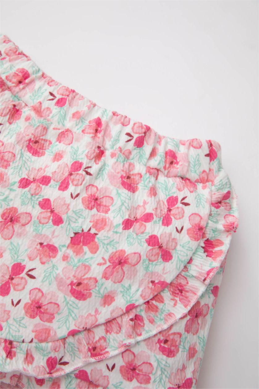 BABY GIRL Pink Baby Girl Flower Shorts
