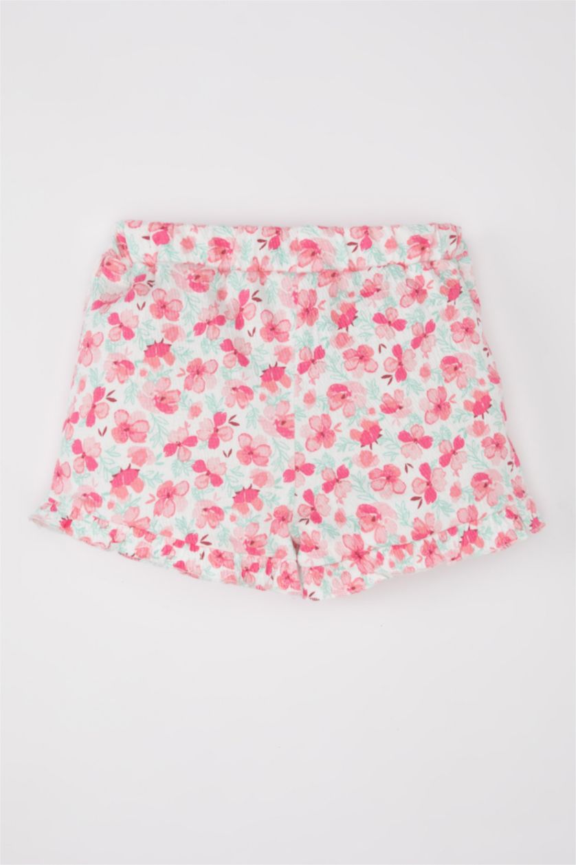 BABY GIRL Pink Baby Girl Flower Shorts