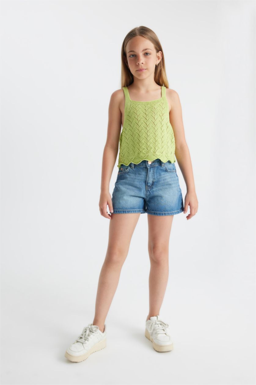 Girls & Teens Light Green Girl Crop Top