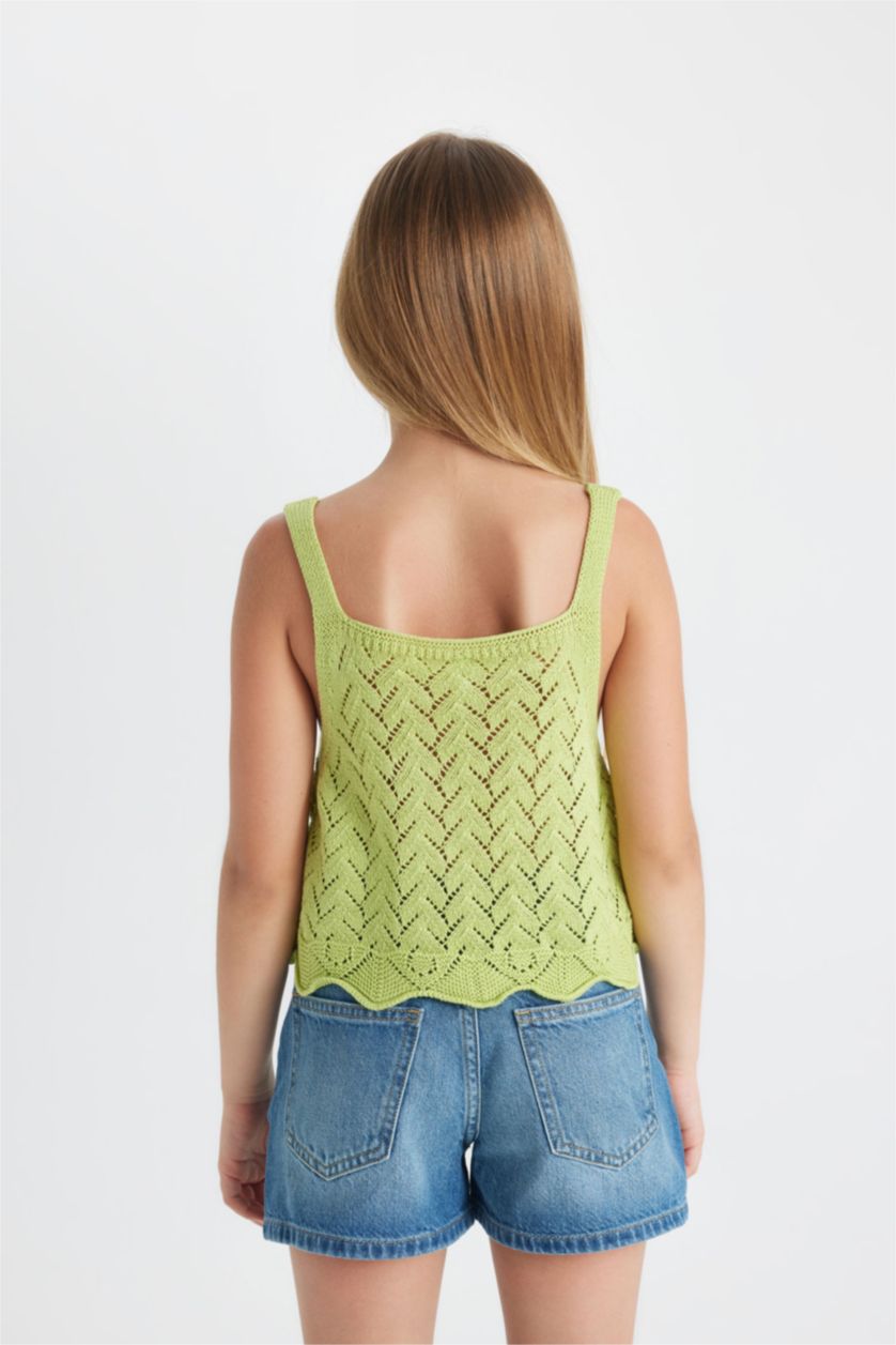 Girls & Teens Light Green Girl Crop Top