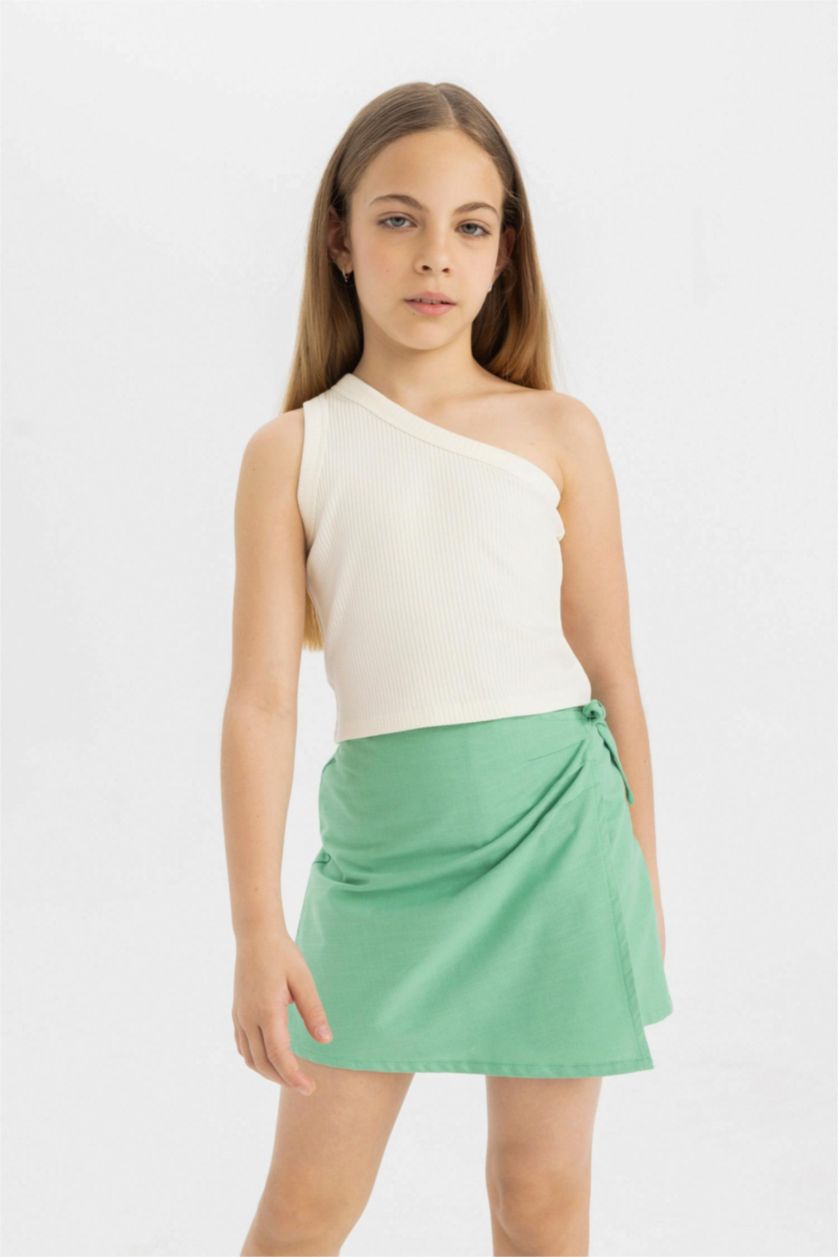 بنات أخضر تنورة بناتي