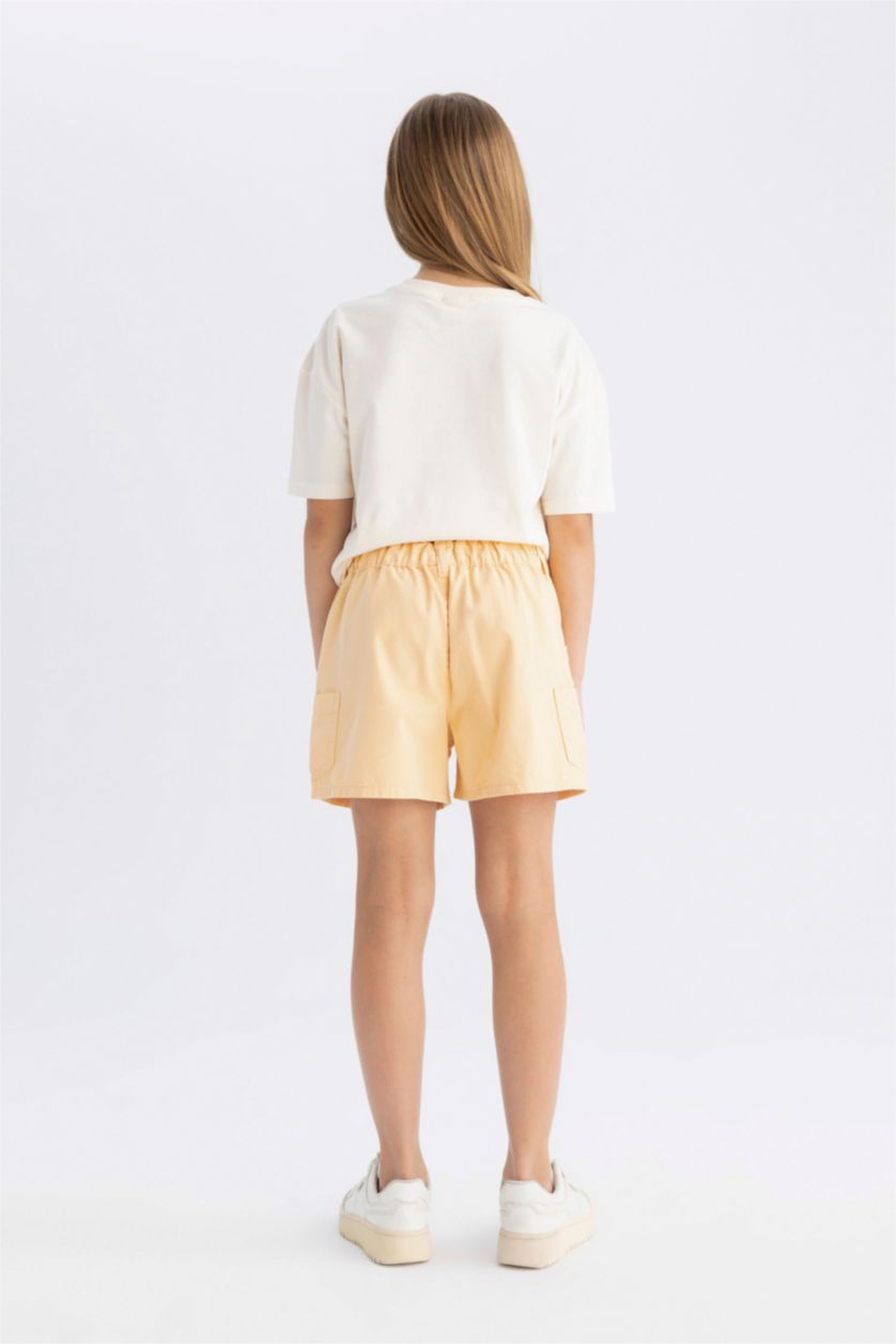 GIRLS & TEENS Yellow Girl Cotton Shorts