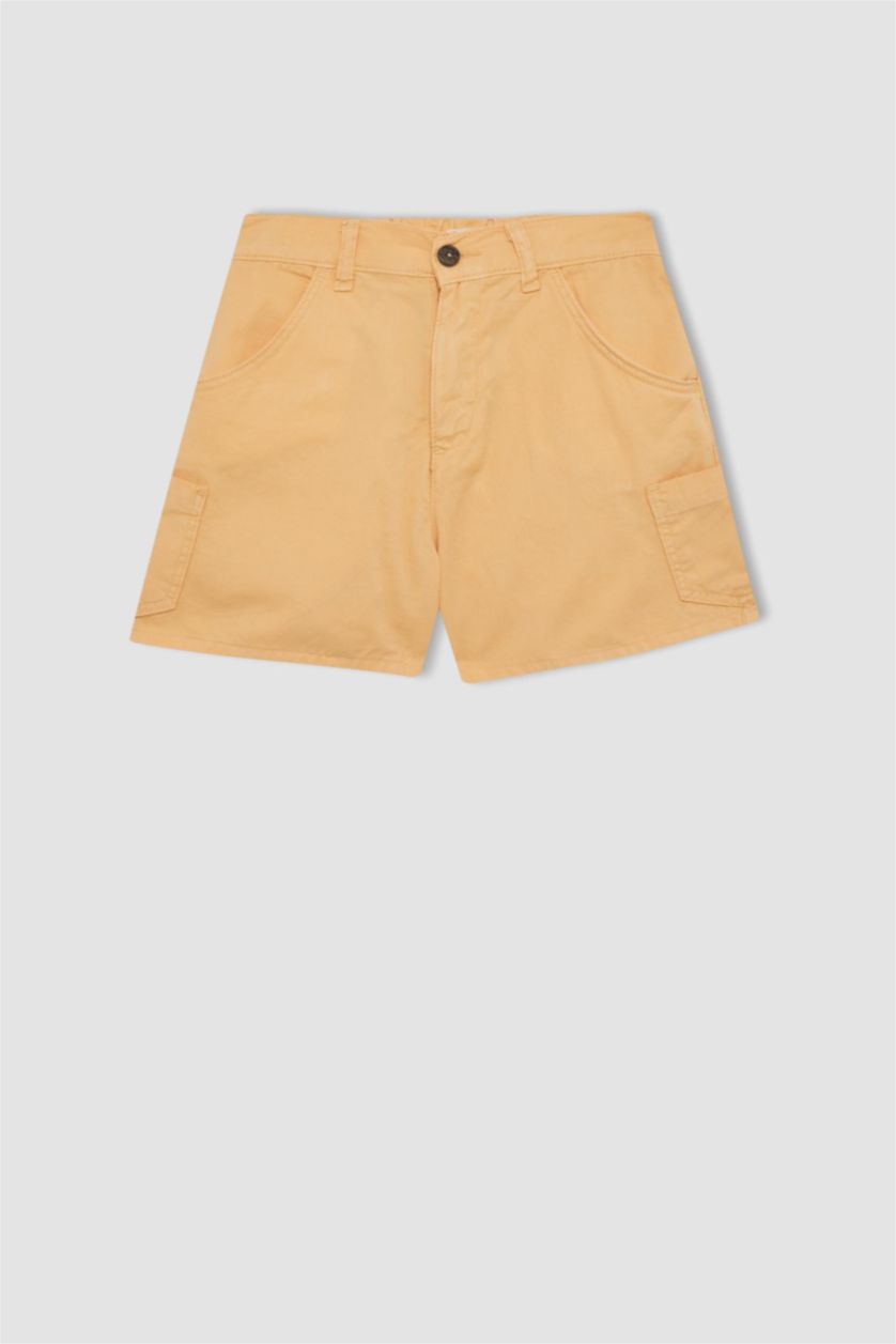 GIRLS & TEENS Yellow Girl Cotton Shorts