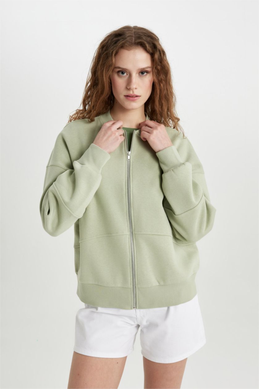 Kadın Mint Oversıze Kalın Kumaş