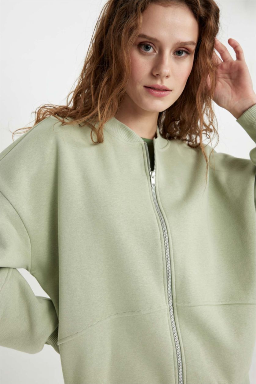 Kadın Mint Oversıze Kalın Kumaş