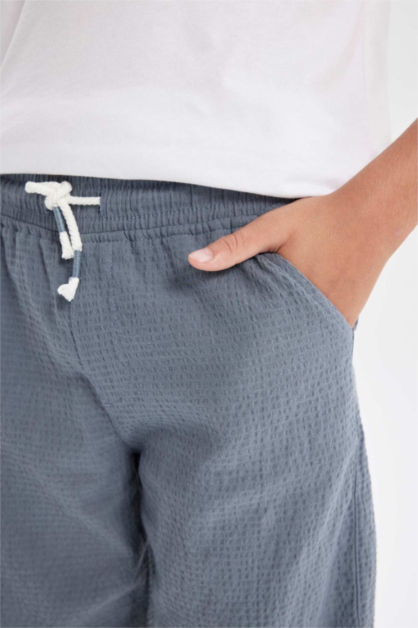 أولاد رمادي شورت ولادي منسوج