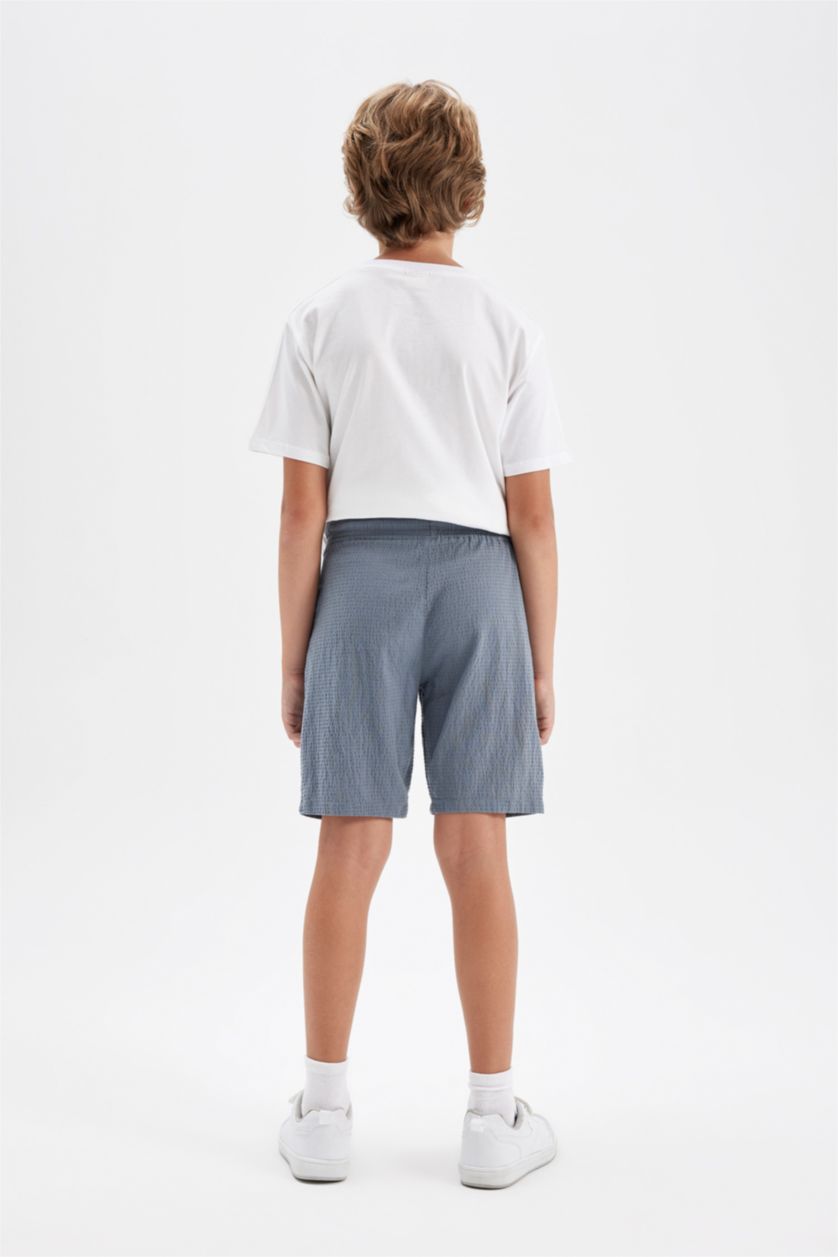 أولاد رمادي شورت ولادي منسوج