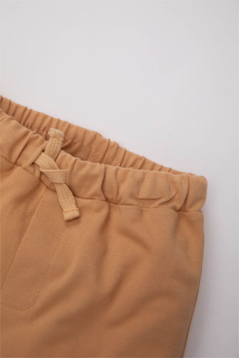 Erkek Bebek Bej Pike Şort Erkek Bebek