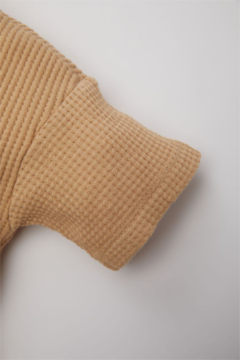 BABY BOY Beige Baby Boy Waffle 2 Piece Set