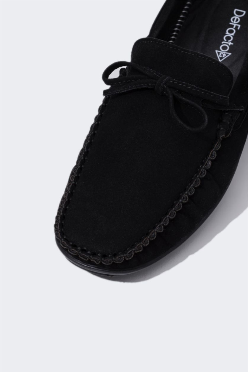 MAN Black Man Faux Leather Flat Sole Casual Shoes