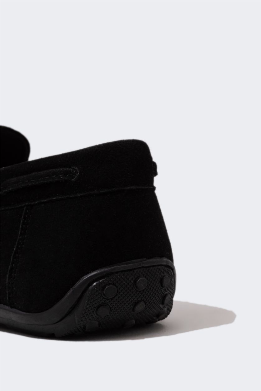 MAN Black Man Faux Leather Flat Sole Casual Shoes